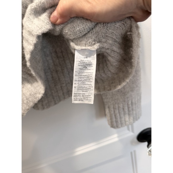 Madewell Alpaca Blend Sweater Womens Large Gray Inland Turtleneck  Blend - Picture 4 of 4